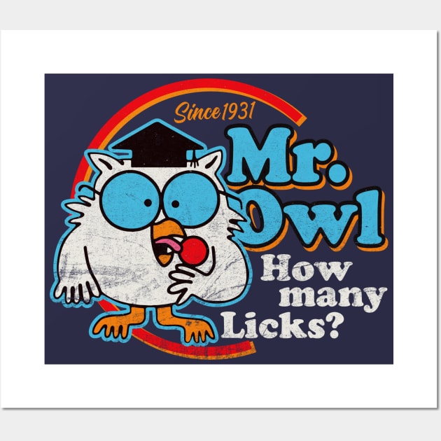 Mr Owl How Many Licks? Wall Art by Alema Art